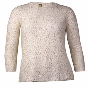 Anne Klein Sequin Sweater Sailcloth